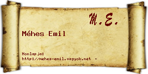 Méhes Emil névjegykártya